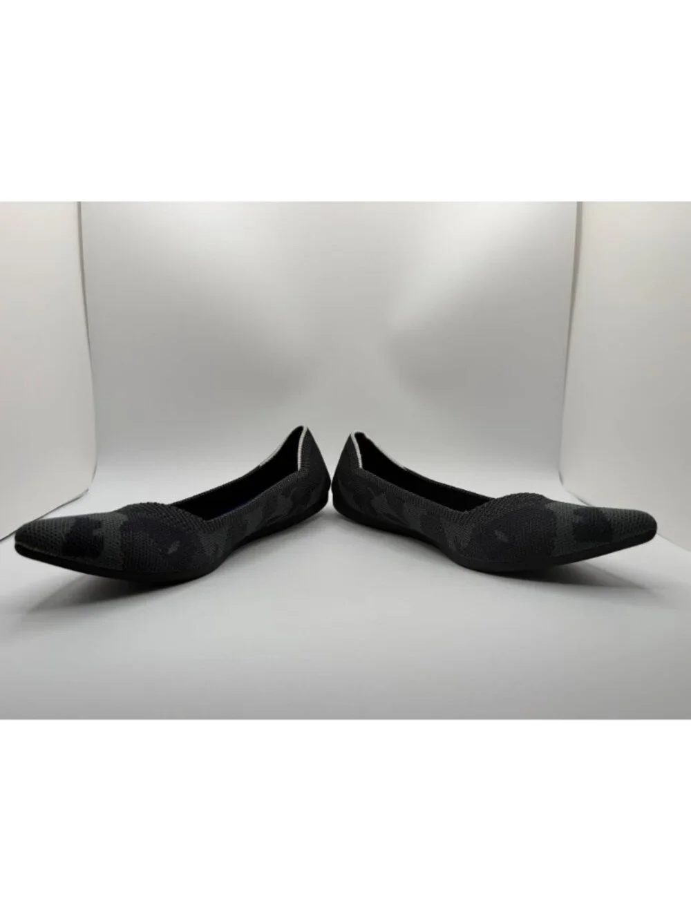 Rothy's The Flats Ballet Women Size 7 Grey Camo Pointed Toe Knit Casual Shoe